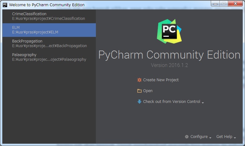 Tampilan awal PyCharm